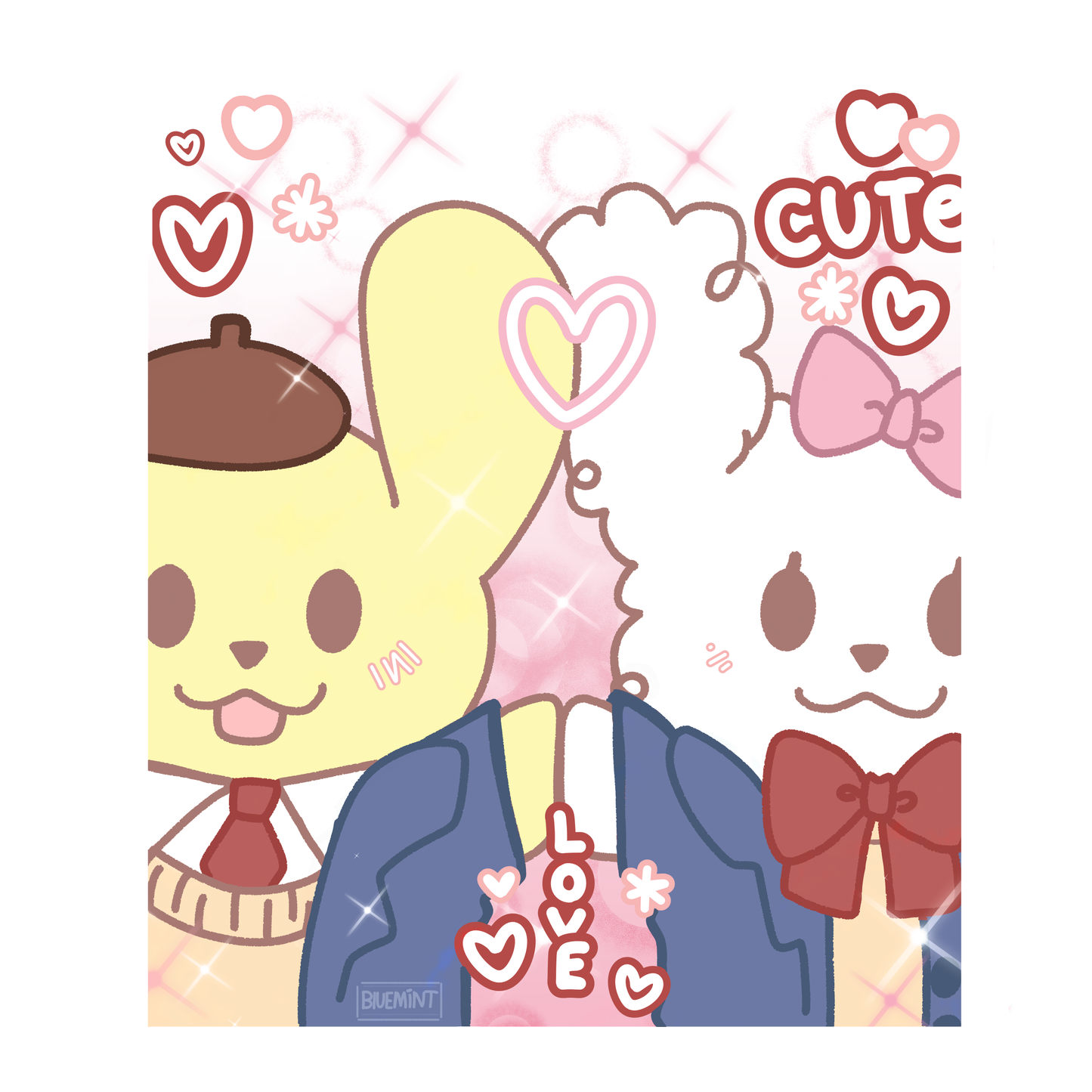 Pompom & Macaroon mini Print